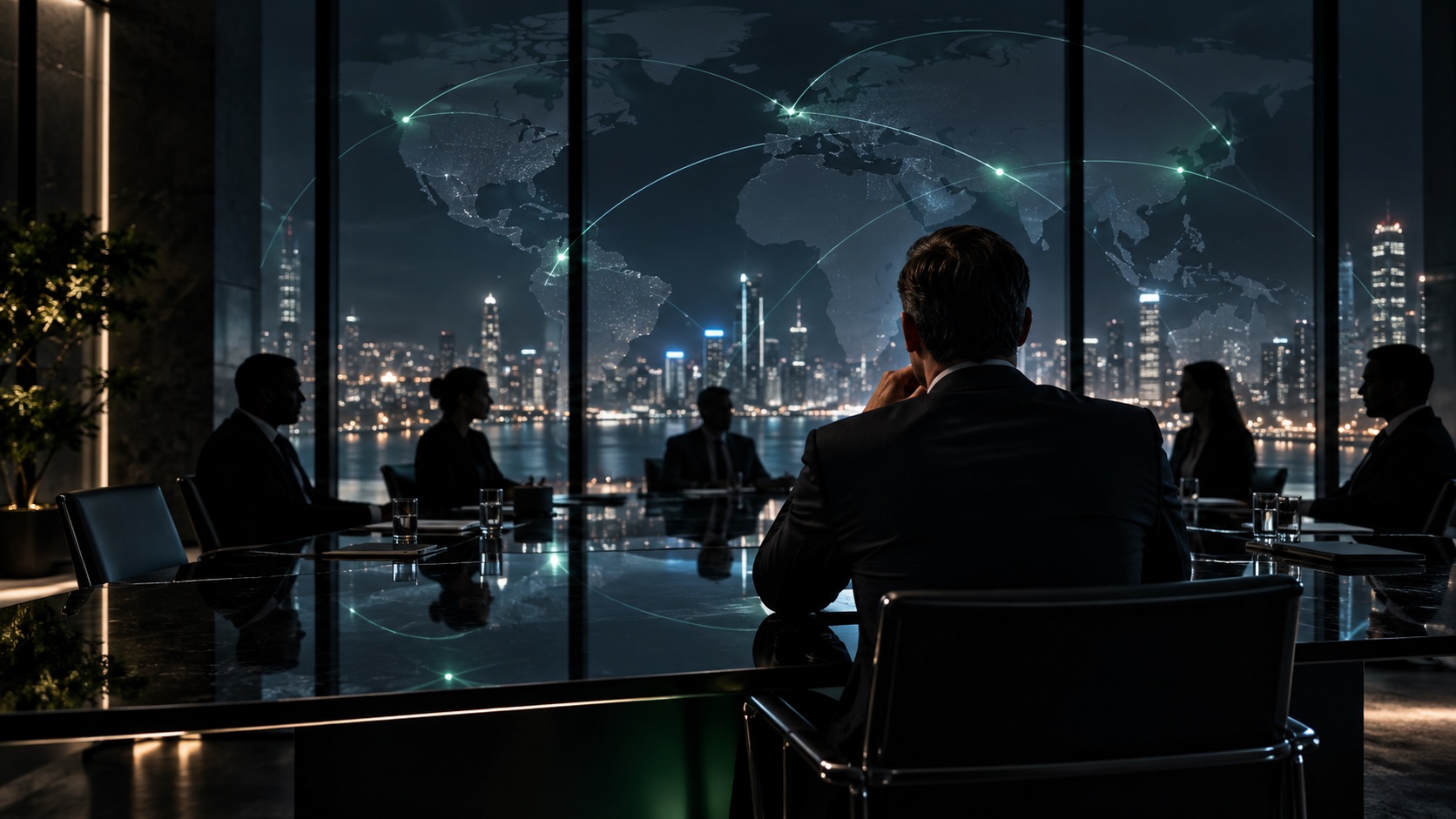 An international business network coordinated from one working table